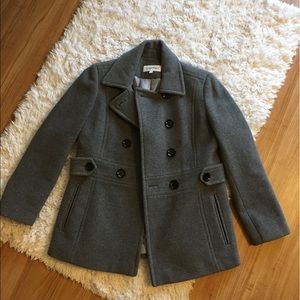 Gray peacoat